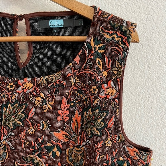 Eva Franco Anthropologie Jacquard Sleeveless Top XL - Picture 6 of 11